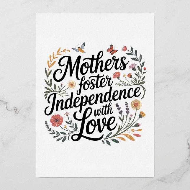 Mothers Foster Independence With Love (Front)