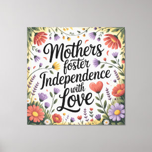 Mothers Foster Independence With Love Canvas Print