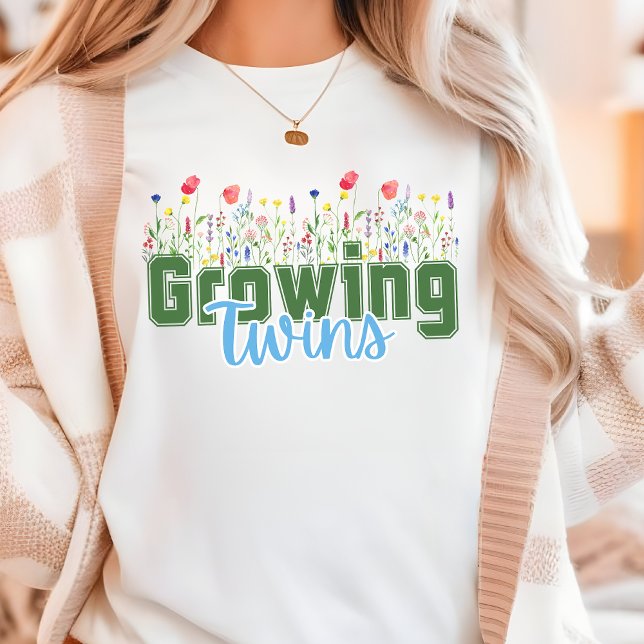 Mother's garden, twin mom, growing twins gift, Tri-Blend shirt (Creator Uploaded)