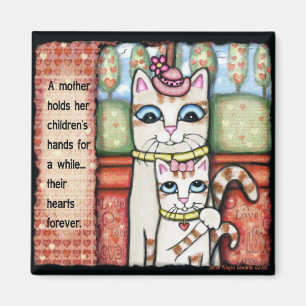 Mother's Heart Cat Art Magnet