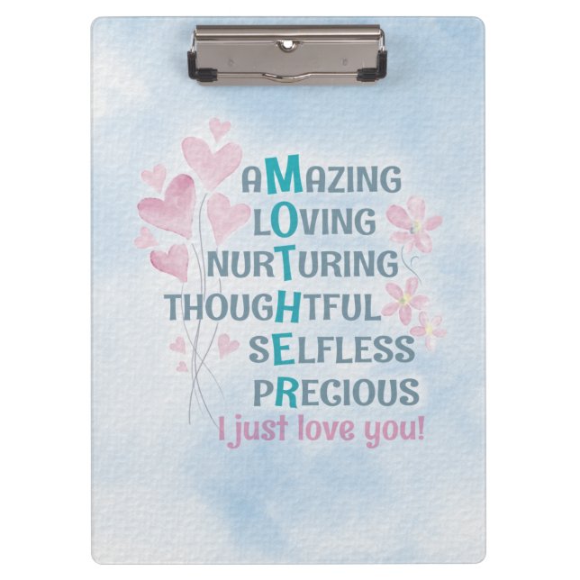 Mother's heart clipboard (Front)