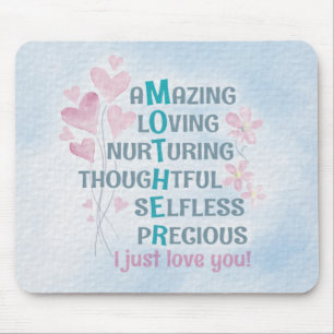 Mother's heart mouse pad