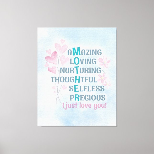 Mother's heart poster canvas print (Front)