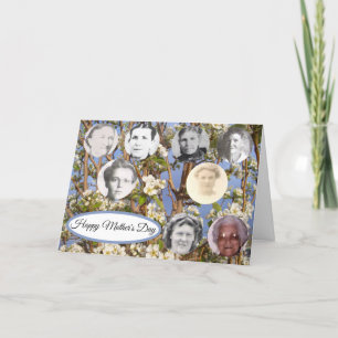 Mothers in Family and Stepmother Mothers Day Holiday Card