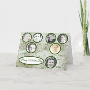 Mothers in Family Snowball Floral Mothers Day Holiday Card