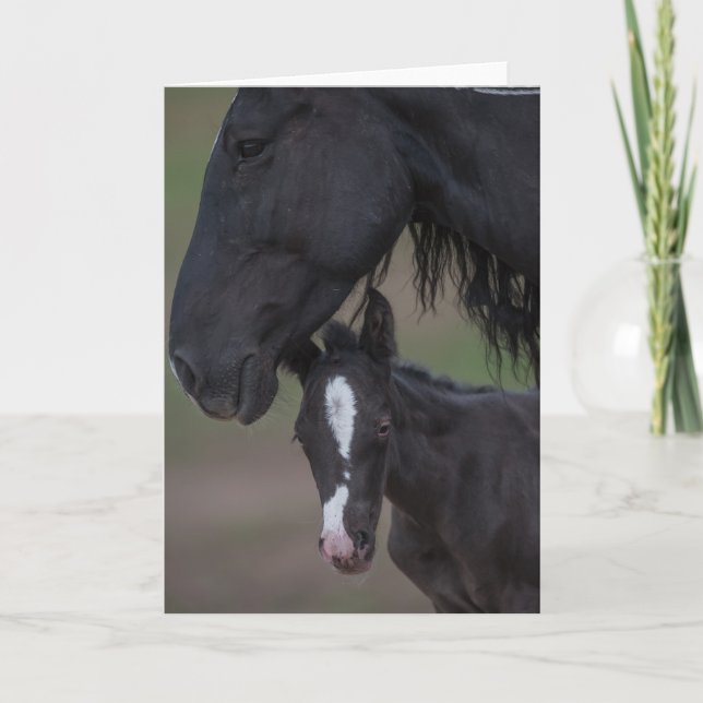 Mother's Love - Galloping to Freedom Greeting Card (Front)