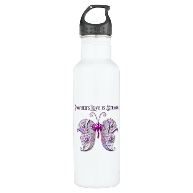 Mothers Love is Eternal Butterfly 710 Ml Water Bottle (Front)