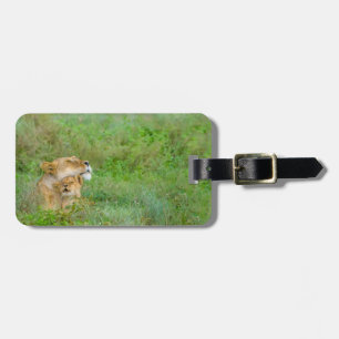 Mother's Love Lioness & Baby Luggage Tag