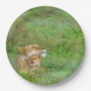 Mother's Love Lioness & Cub Paper Plates