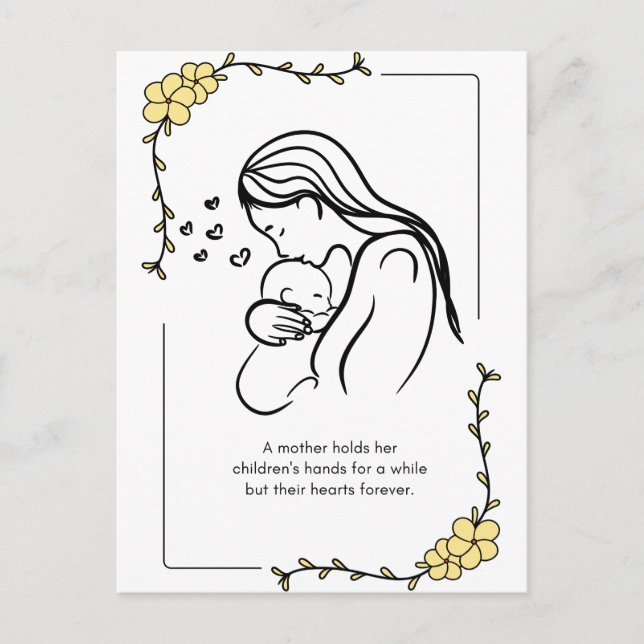 Mother's Love Quote Postcard (Front)
