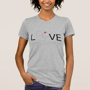 Mother's love script baby with pink heart, T-Shirt