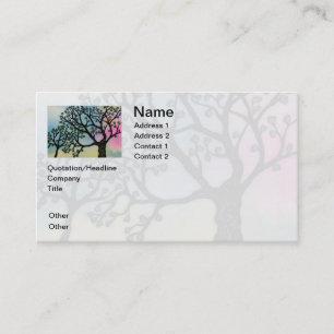 Mother's Love - Trees on Vellum and Watercolor Business Card