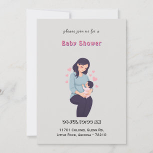 Mother's Love with Newborn Baby Shower Card