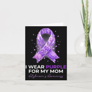 Mothers mama wear purple for mum alzheimer’s card