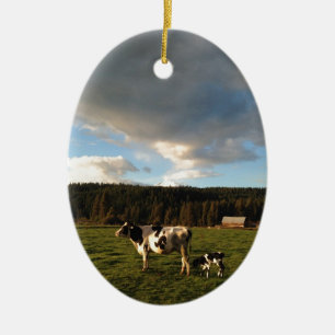 Mothers Milk in the Mountain Meadows Ceramic Tree Decoration