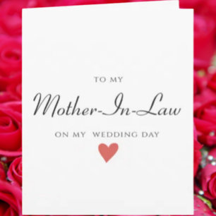 Mothers of the Bride or Groom, Thank You Wedding Card