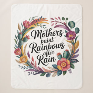 Mothers Paint Rainbows After Rain Sherpa Blanket