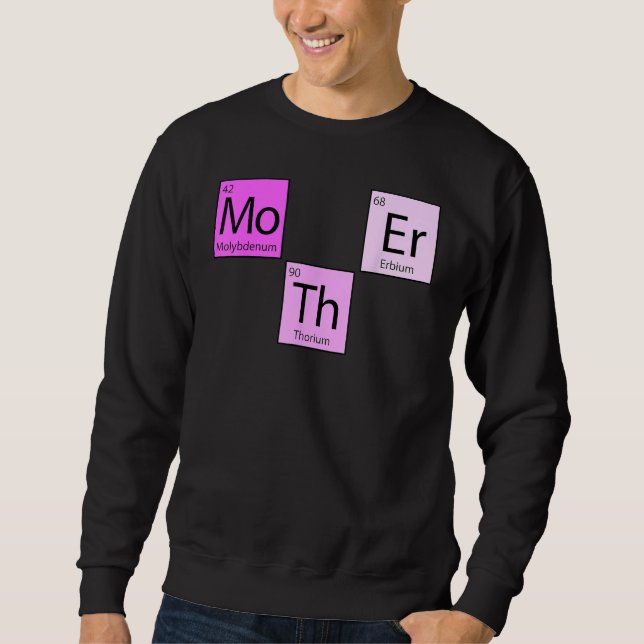 Mothers Periodic Element Funny Motheru2019s Day Sweatshirt (Front)