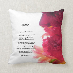 Mother's Poem pattern pillow
