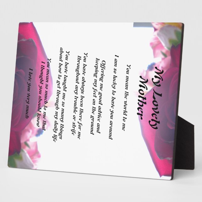 Mother's Poem Plaque (Side)