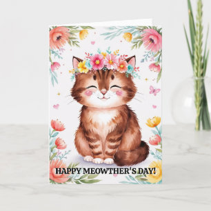 Mothers' s Day From Cat Funny Cute Card