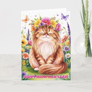 Mothers' s Day From Cat Funny Cute Card