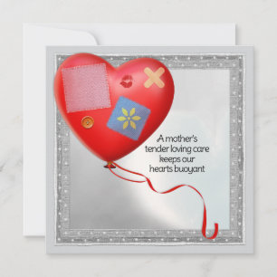 Mother's TLC Heart Balloon Card