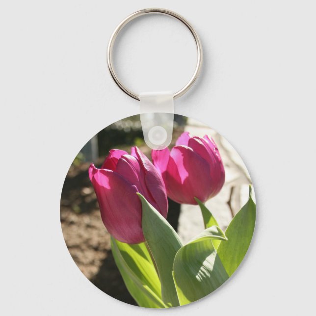Mother's Tulips Key Ring (Front)