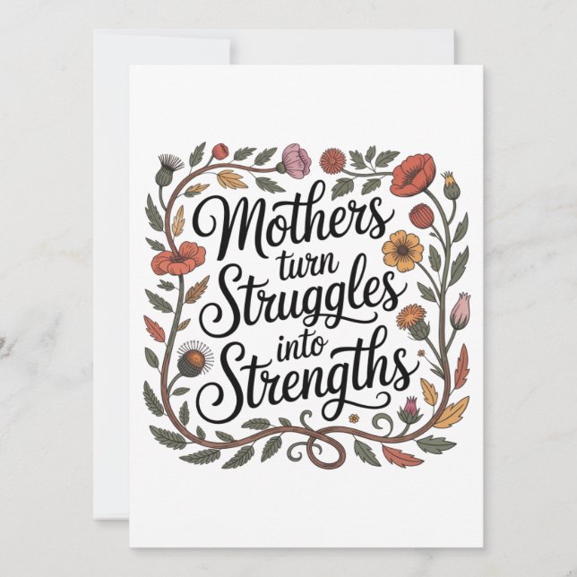 Mothers Turn Struggles Into Strengths Invitation (Front)