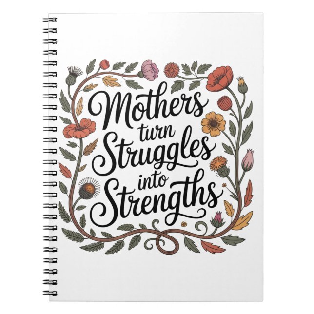 Mothers Turn Struggles Into Strengths Notebook (Front)