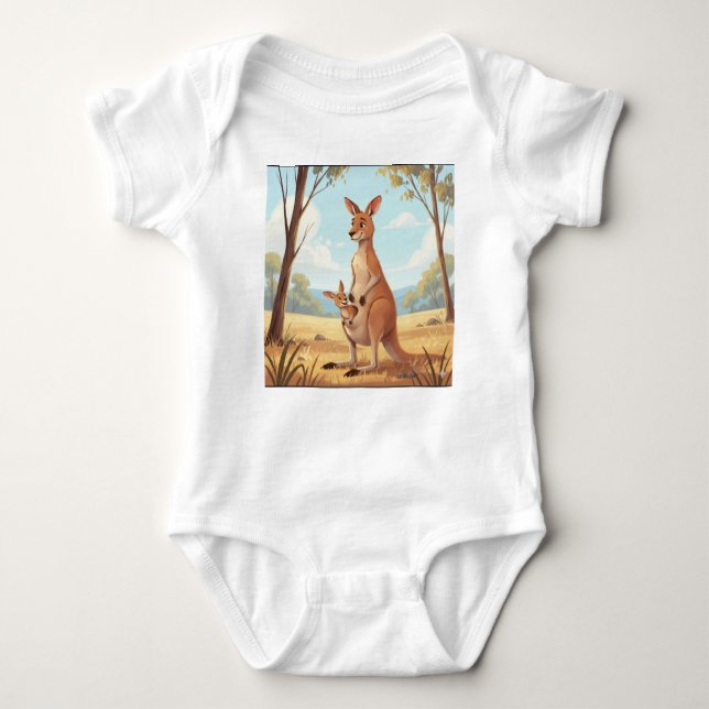Mother's Warm Hug in the Wild Baby Bodysuit (Front)