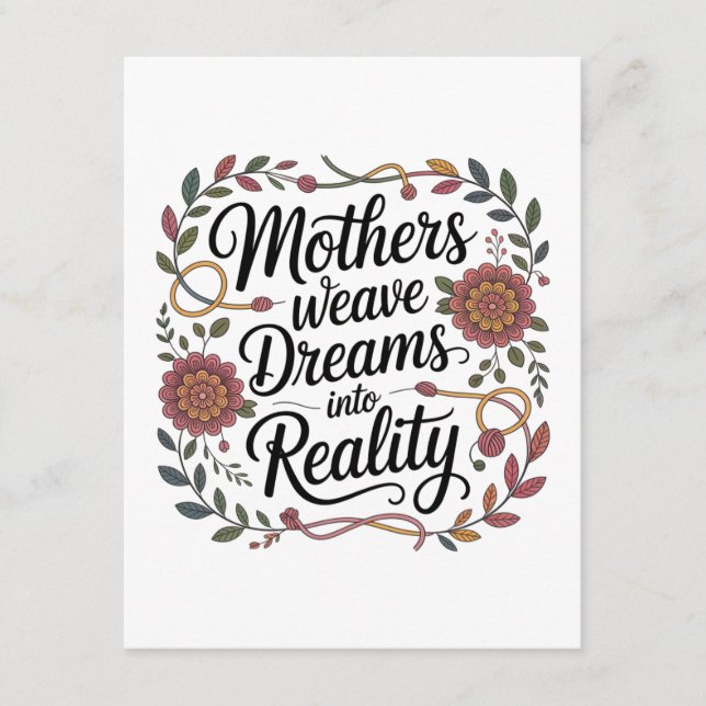 Mothers Weave Dreams Into Reality Enclosure Card (Front)
