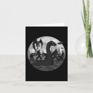 Mothman Bigfoot Loch Ness Monster Aliens UFO Fun C Card