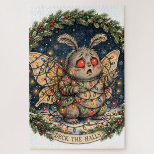 Mothman Christmas Lights Jigsaw Puzzle