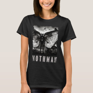 Mothman Creepy Photo Cryptid Distressed T-Shirt