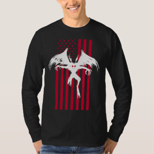 Mothman Cryptid 4th Of July American Flag Usa T-Shirt