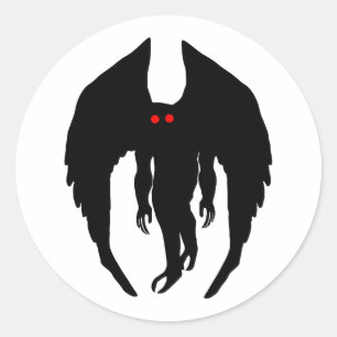 Mothman Cryptid Classic Round Sticker