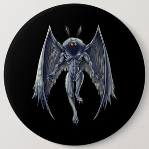 Mothman Cryptid Creature 6 Cm Round Badge