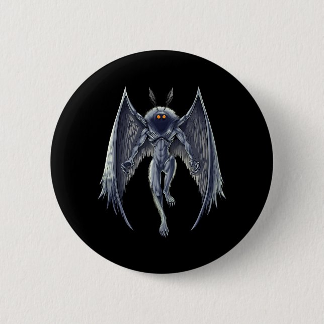 Mothman Cryptid Creature 6 Cm Round Badge (Front)