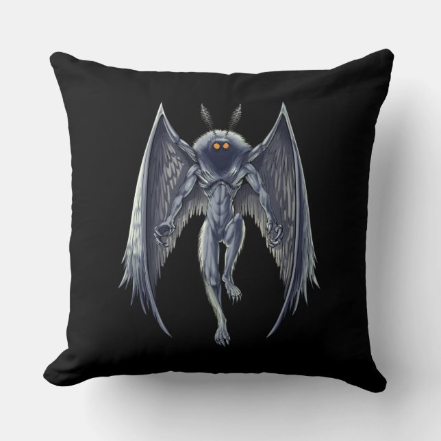 Mothman Cryptid Creature Cushion (Front)
