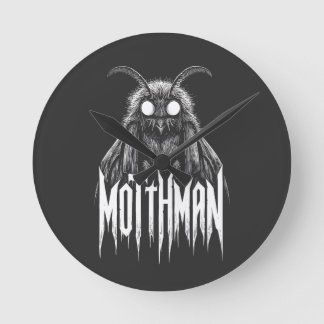 Mothman Cryptid Horror Gothic Paranormal Creature  Round Clock