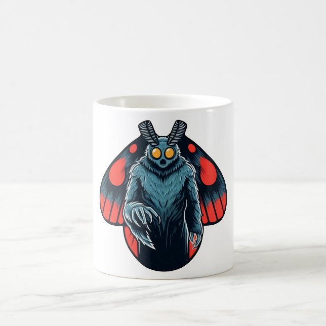 Mothman - Cryptid West Virginia Cryptozoology Coffee Mug (Center)