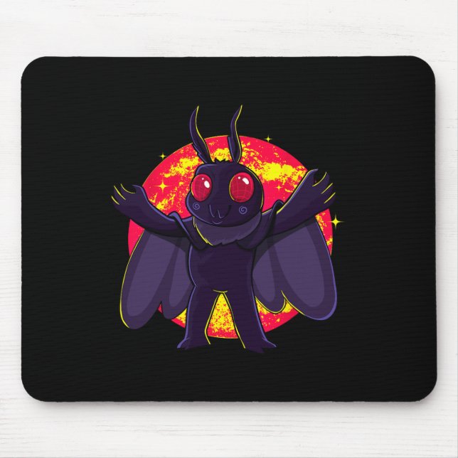 Mothman Cute Cryptid Creatures Point Pleasant WV R Mouse Pad (Front)