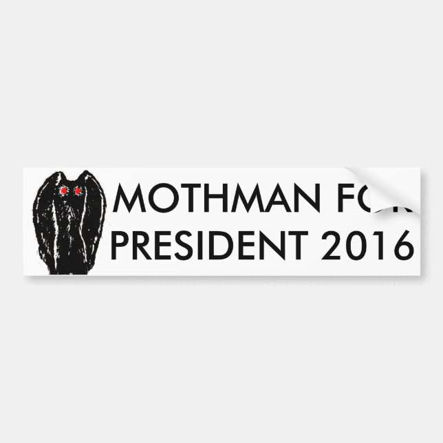Mothman For President 2016 Sticker (Front)