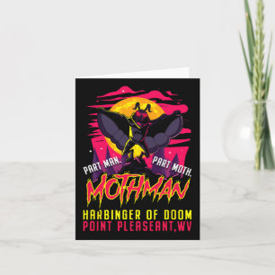 Mothman Fun Cryptid Harbinger Part Man Part Moth Card
