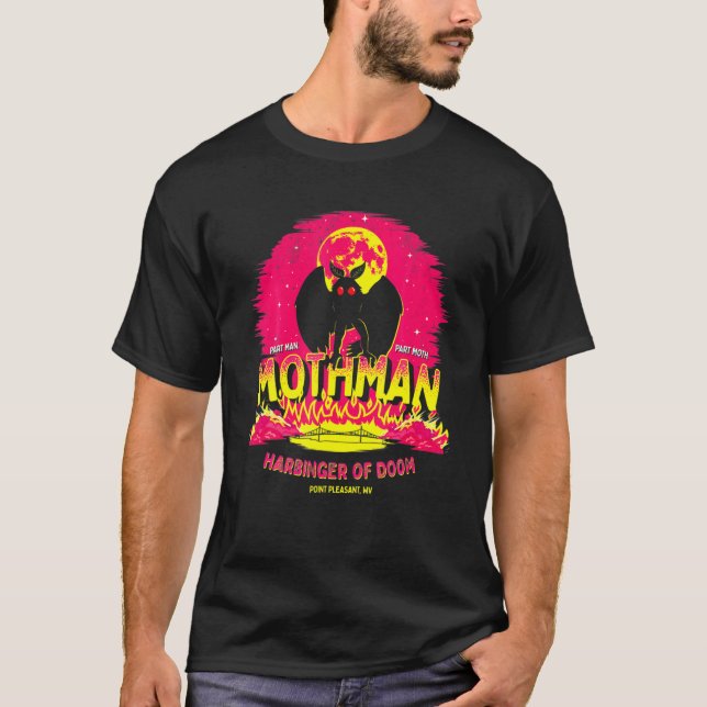 Mothman Harbinger of Doom Cute Cryptid Creature T-Shirt (Front)