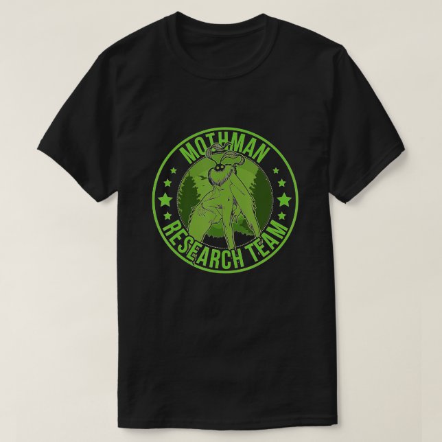 Mothman Hide & Seek Research eam Champion Cryptid  T-Shirt (Design Front)