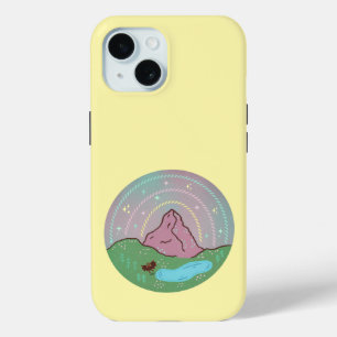 Mothman Home Planet Cryptid Cosmic Folklore Art iPhone 15 Case