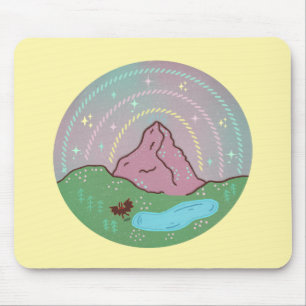 Mothman Home Planet Cryptid Cosmic Folklore Art Mouse Pad