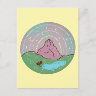 Mothman Home Planet Cryptid Cosmic Folklore Art Postcard